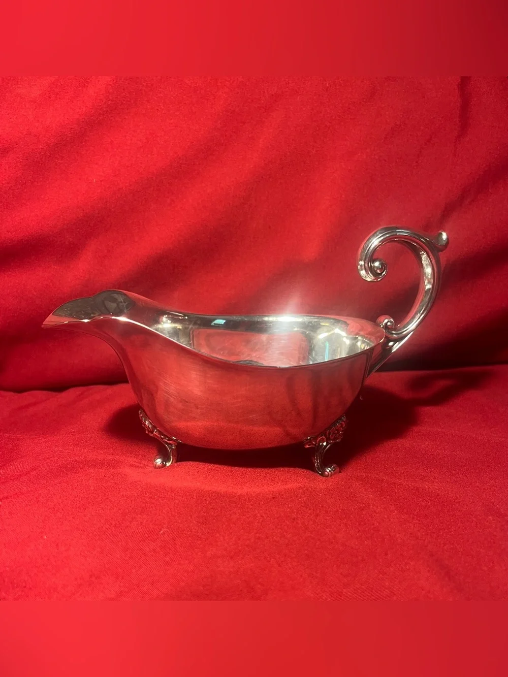 1847 “Eternally Yours” Collection HERITAGE Roger’s Bros Silver Plate Gravy Boat